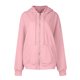thumbnail image 4 of sudadera con capucha con cremallera de manga larga de color sólido de moda casual para mujer rosa / 3xl, 4 of 6