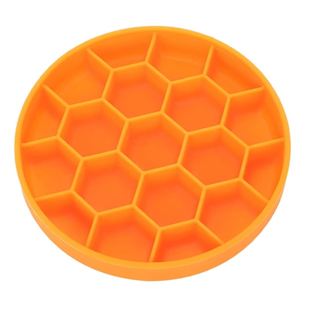 Methold Alimentador lento para mascotas, alimentador de silicona antigolpes para mascotas, nido de abeja, ventosa antideslizante, tazón lento, Suministros para perros No.03 Methold PT000301-03