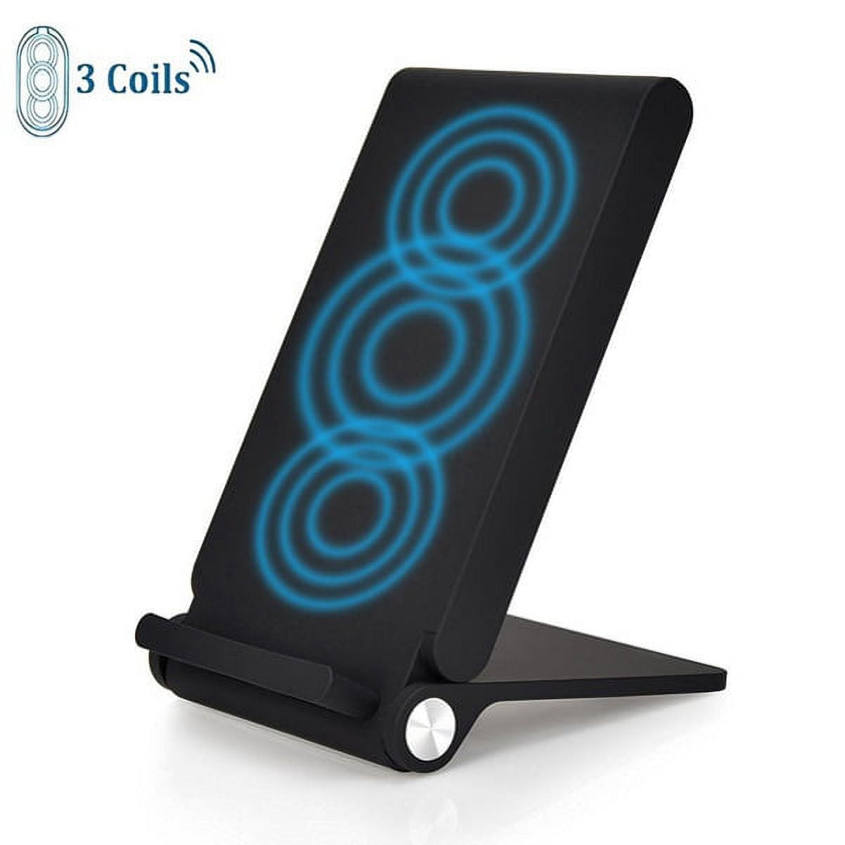 10W Fast Wireless Charger for Samsung Galaxy Fold Phone - Folding Stand 3-Coils Charging Pad Slim