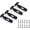 4PCS Black, variant on Rubber Flexible T-Handle Hasp Draw Latch for Tool Box, Cooler, Golf Cart or Engineering Machine Hood (Black, 2 PCS)