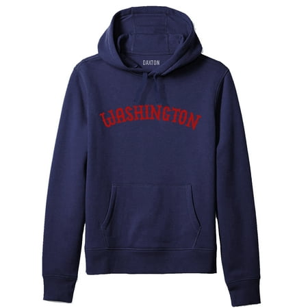 

Daxton Adult Unisex Pullover USA Cities States Comfort Hoodie Fleece Sweatshirt Washington Navy Red 3XL