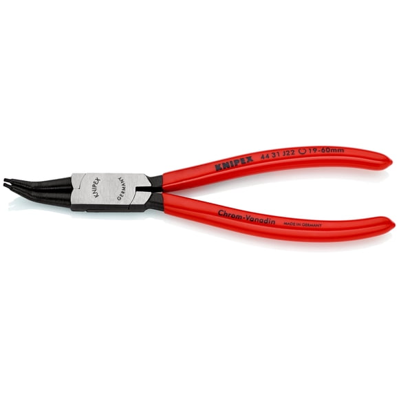 KNIPEX 44 31 J42 Pinza para anillos de retención interiores en taladros en ángulo de 45ø recubierto de plástico acabado pavonado 310 mm