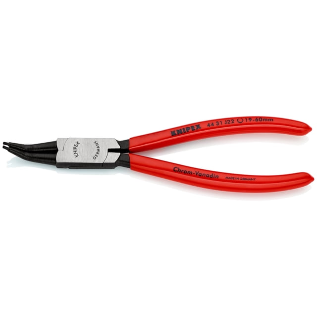 KNIPEX 44 31 J42 Pinza para anillos de retención interiores en taladros en ángulo de 45ø recubierto de plástico acabado pavonado 310 mm