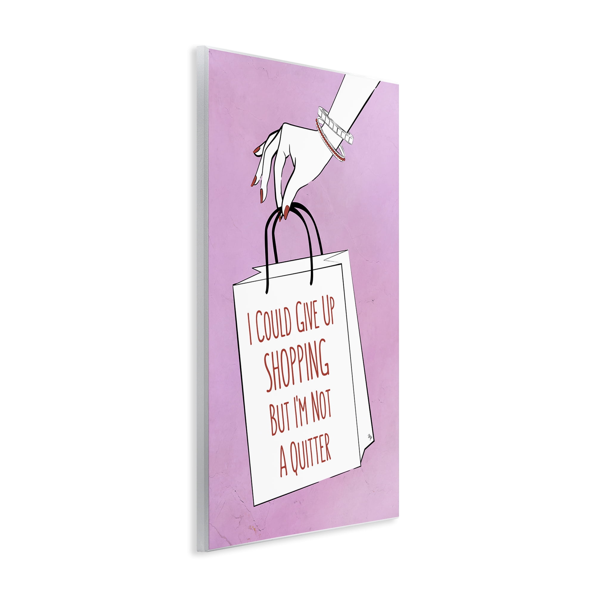 Stupell Industries Not A Quitter Shopping Wall Plaque Art, design by Martina Pavlova