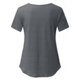 thumbnail image 5 of Vêtements de Grossesse Offres de l'Action de Grâce Liquidation Été Vêtements de Maternité pour Femmes Col Rond Manches Courtes Volants Pli Hauts de Grossesse, 5 of 5