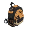 thumbnail image 2 of FORMRS School Backpack with Front Zippered Pocket 12" Elementary Student Travel Daypack, Orange Halloween Cat, 2 of 6