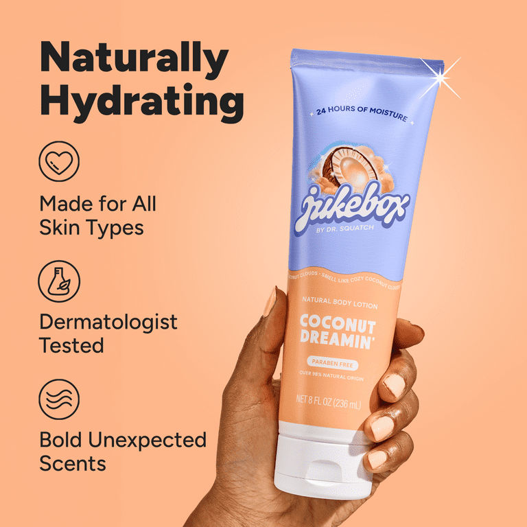 Jukebox Womens Natural Body Moisturizer Lotion, Hand & Body Lotion
