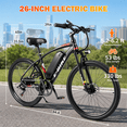 thumbnail image 3 of Setohet 26" Electric Bike for Adults , Powerful 500W E Bike with 36V Removable Battery: 7-Speed Commuter Bike ,UL2849, 3 of 9