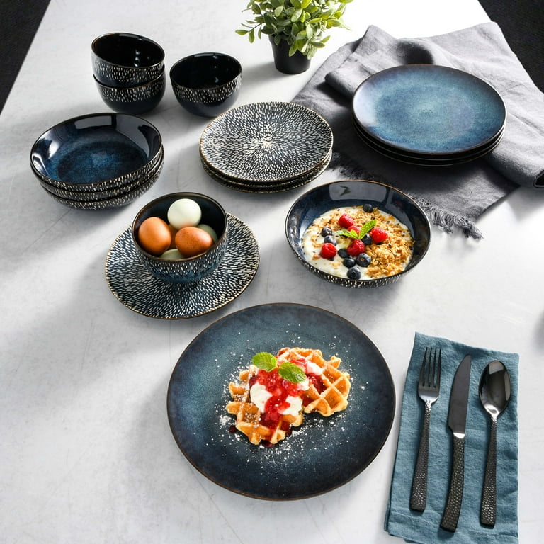 Gibson Elite Matisse 16-Piece Stoneware Dinnerware Set - Modern