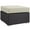 Beige, variant on Bowery Hill Square Fabric and Rattan Patio Ottoman in Espresso/Peridot