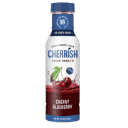 CHERRISH Cherry juice with Blueberry - 12oz - 12Pack Case - all natural sugar Anti-inflammatory Sports Drink