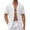 White, variant on Kovlvoll Mens Short Sleeve Button down Shirts Cotton Linen Casual Lapel Collared Beach Shirt Summer Tops