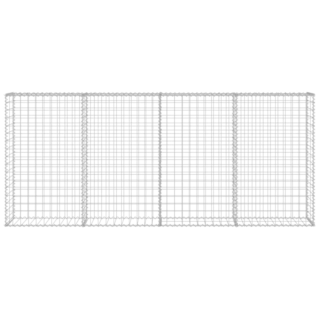New Gabion Wall with Covers Galvanized Steel 78.7"x7.87"x33.5" 