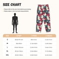 thumbnail image 2 of Salouo Beautiful Flower Print Women's Pajama Pants Casual Loose Sweatpants PJs Flowy Pants Drawstring Palazzo for Women Wide Leg Pants Lounge Pajama -Small, 2 of 8