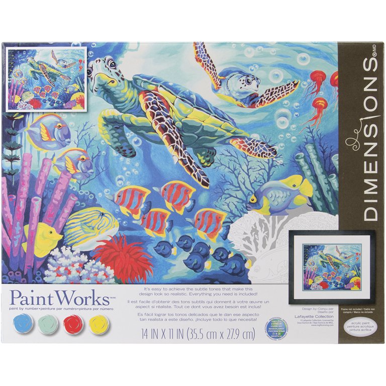 Paintworks Paint By Number 14x11 Sea Turtles