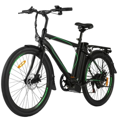 26″ Electric Cruiser Bike for Adult with Removable 10AH Battery Adults City Ebike and 6 Speed Gear Electric Bicycle