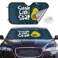 thumbnail image 2 of Balery Avocado In Space1 Windshield Sun Shade, Car Front Window Sunshade Cover ,Automotive Interior Portected Blocks Uv Rays For Car Pickup Truck Suv Accessories- Small, 2 of 7