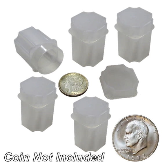 Large Dollar Square Coin Tubes by Guardhouse, 38mm, 5 pack