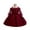 Wine, variant on LWavelet Elegant Toddler Girl Dress with Lace Applique Long Sleeve Bowknot Design Formal Princess Gown