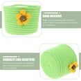 thumbnail image 5 of FONWILYO 1Pc Green Cotton Rope Storage Holder for Household Items and Decoration 12x6x4in, 5 of 8