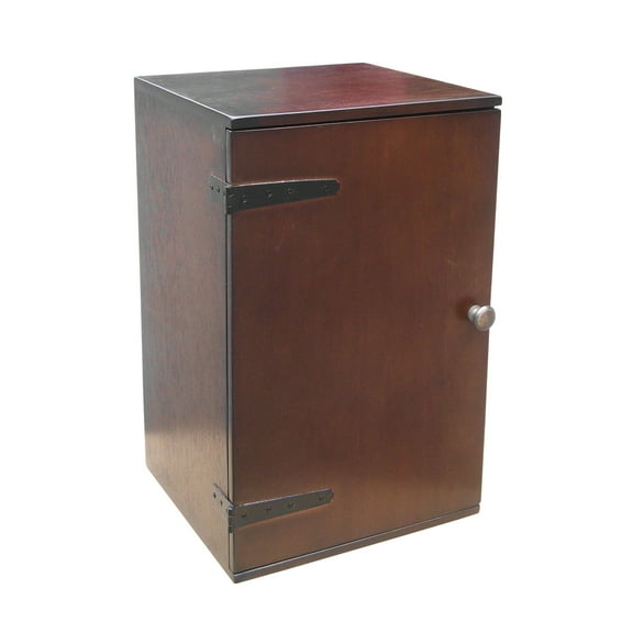 D-Art Collection Mahogany Solid Wood Ryan Trinkets Storage Cabinet in Brown