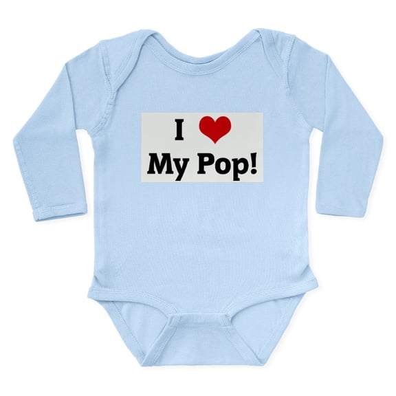 CafePress - I Love My Pop! Body Suit - Long Sleeve Cotton Baby Bodysuit