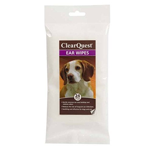 Pet Ear Wipes Safe Gentle Dog & Cats Moistened Cleaning Grooming 24
