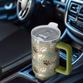 thumbnail image 6 of OBREWU Paw Prints Tumbler with Handle and Lid,Paw Prints 40oz Double Wall Vacuum Insulated Tumbler,Cups Gift for Women and Men, 6 of 7