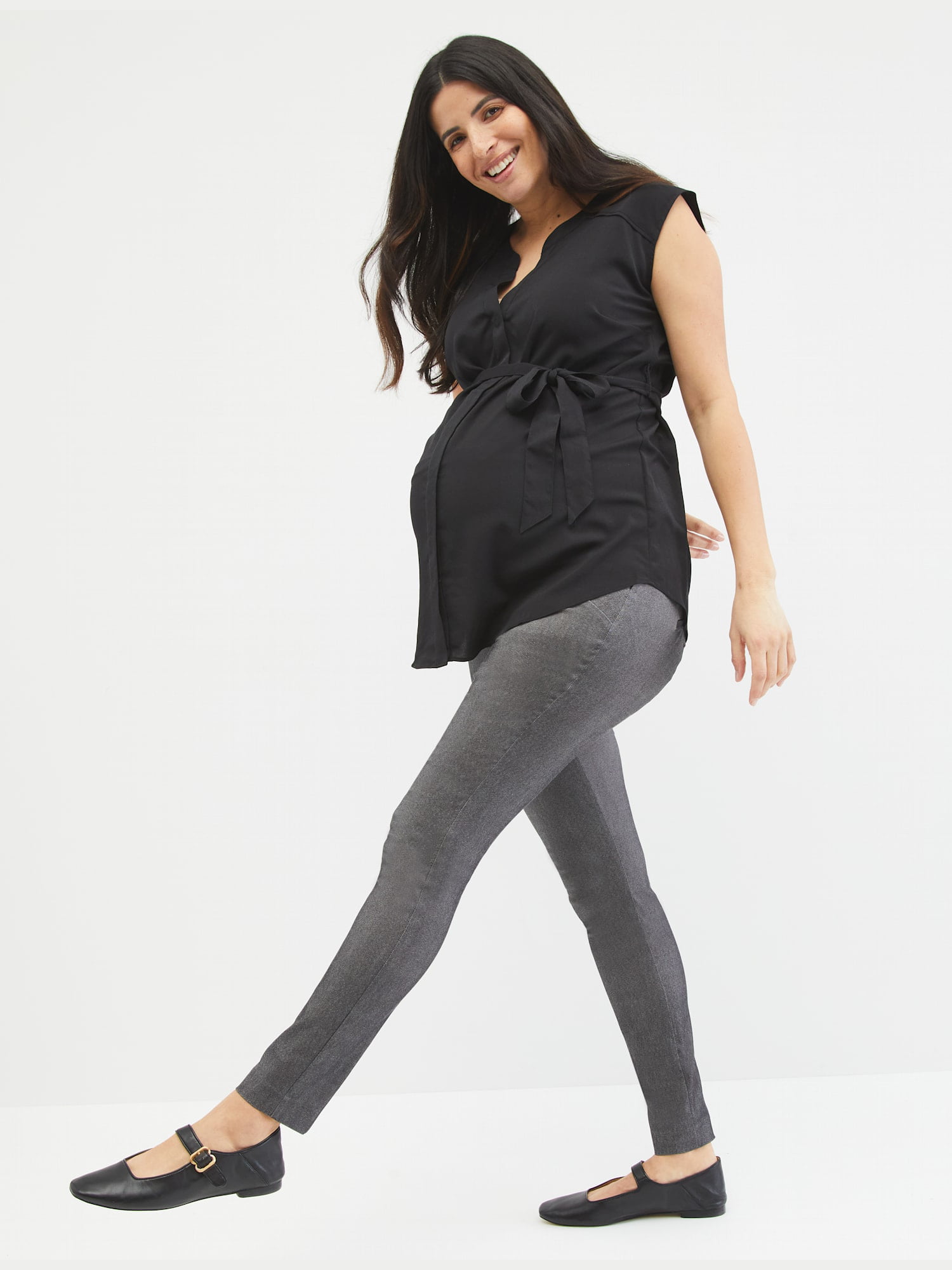 Buy Lenam Womens Stretch Fit Black Maternity Pants M at Amazonin