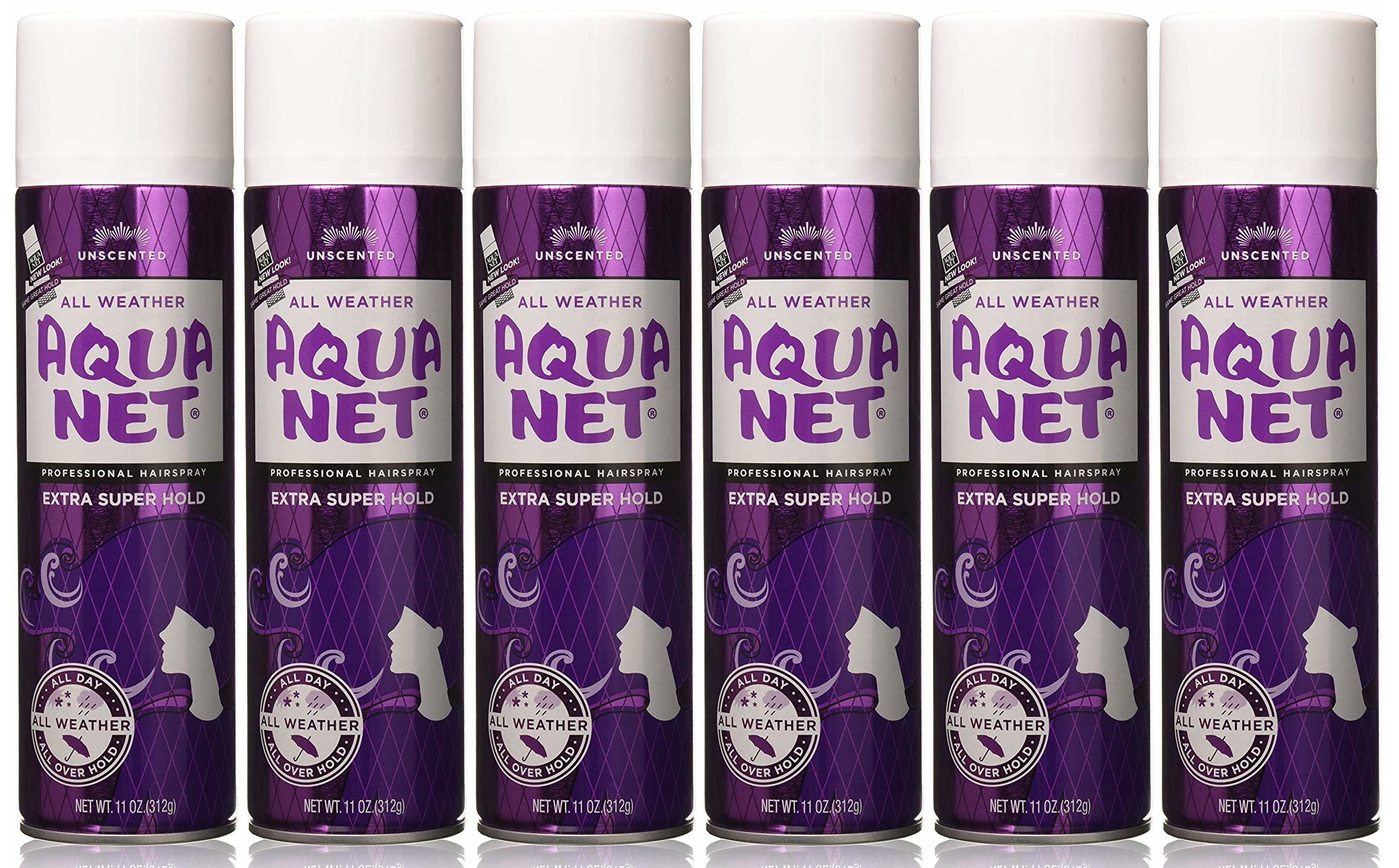 Aqua Net Hair Spray Extra Super Hold, Unscented, 11 oz, 6 Pack