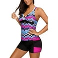thumbnail image 3 of Womens Two Piece V-Neck Tankini Swimsuit with Boardshort Plus Size, 3 of 4