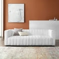 thumbnail image 2 of Tufted Sofa, Fabric, White, Modern Contemporary Urban Design, Living Lounge Room Hotel Lobby Hospitality, 2 of 9