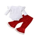 thumbnail image 2 of Baby Boy Girl Ribbed Knitted Polka Dot Long Sleeve Romper Long Pants Outfits, 2 of 6