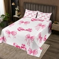 thumbnail image 2 of Erosebridal Ensembles de Courtepointe à Nœud Papillon Princesse pour Lit Format Grand, Ensemble de Lit à Nœud Rêveur pour Chambre de Fille, Microfibre 3 Pcs, 2 of 5