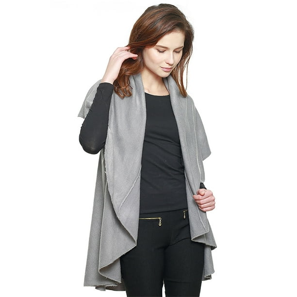 OEM Womens Solid Color Tunic Cardigan with Sleeve Opening Walmart