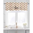 thumbnail image 2 of Watercolor Rainbow Linen Curtain Valance for Bedroom/Bathroom/Kitchen/Office/Living/Dining Room Window,Geometric Stripes Love Heart Pocket Topper Drapes Decorative Cafe Drapery Panel 42"x12", 2 of 6