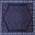 thumbnail image 1 of Ahgly Company Machine Washable Indoor Square Persian Blue Traditional Area Rugs, 5' Square, 1 of 4