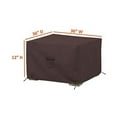 thumbnail image 3 of COVERS&ALL Square Ottoman Cover, Heavy Duty 18 Oz Waterproof UV & Weather Resistant Patio Garden Furniture Stool Protector Indoor Outdoor with Air Vents & Drawstrings (21" L x 21" W x 17" H, Coffee), 3 of 6