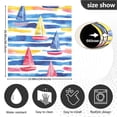thumbnail image 5 of Yayeee Magnetic Dishwasher Cover for The Front Decoration Home Kitchen Machine Sticker Protector, Red Hand Drawn Sailboats, 5 of 6