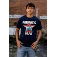 thumbnail image 3 of USA American Patriotic Papa Smurf Men Big & Tall Graphic Tee Brisco Brands 3X, 3 of 5