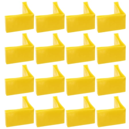 Uxcell 16Pack L Shape Leg Pads, 1.6" x 1.6" Plastic Furniture Leg Cover Protectors, Yellow