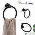 thumbnail image 4 of Juego de Accesorios de Baño 5 Piezas – Toallero Barra + Anillo + Portarrollos + 2 Ganchos – Acero Inoxidable, Montaje en Pared, 4 of 4
