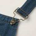 thumbnail image 5 of Women Denim Bib Overalls Stretch Adjustable Polyester Casual Outdoor Daily Wear, 5 of 7