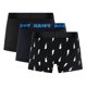 thumbnail image 2 of Happy Socks Bóxers para hombre, paquete de 3 - Trunks, algodón elástico, lisos/estampados Black and White M (Medium), 2 of 7