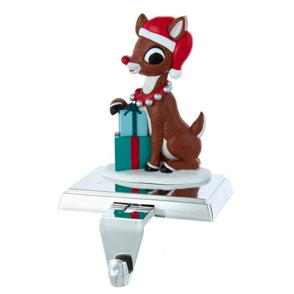 Rudolph The Red Nez Reindeer RU5223 6.5 in. Kurt Adler Rudolph avec Porte-Bas Présente