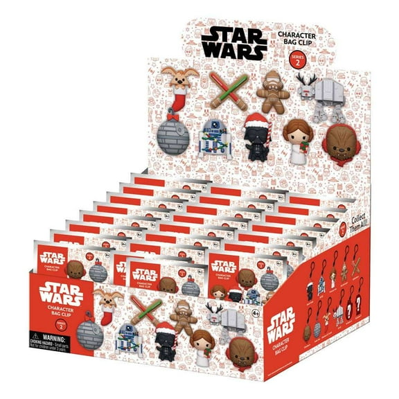 3D Figural Foam Bag Clip Star Wars Seasonal Series 2 Mystery Box (24 Packs)