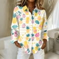 thumbnail image 2 of Hawaiian Womens Shirt Floral Long Sleeve Button Down Shirt Soft Cool Summer Hawaii Shirts, 2 of 5