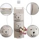 thumbnail image 4 of Pack of 2 Wall Hanging Bag, Hanging Organiser, Waterproof Canvas Bag, Hanging Storage Bag, Hanging Bag, Storage Bag with 3 Pockets, for Children's Room, Bathroom, Bedroom, 4 of 5
