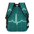 thumbnail image 4 of Fotbe ECG Wave Pattern Casual Backpack for School, Travel, and Outdoor Activities - Durable, Lightweight, and Comfortable, 4 of 5