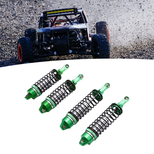 2 Pairs RC Damper Set Aluminum Alloy Front Rear Shocks for Slash 4x4 1/10 Scale RC Crawler with Damping System Improved Stability Control